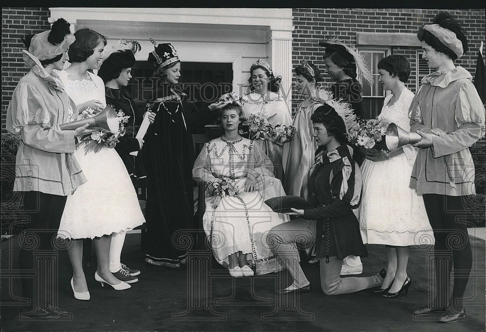 1959 Press Photo Simmons College,J Domina,T Olsen,M Hoffman,O Schmidt,R Bamford - Historic Images