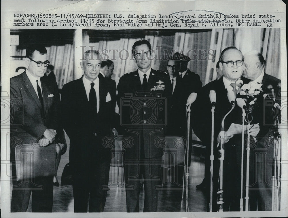 1969 Press Photo Gerard Smith. Leader in U.S.Strategic Arms Limitation in Russia - Historic Images