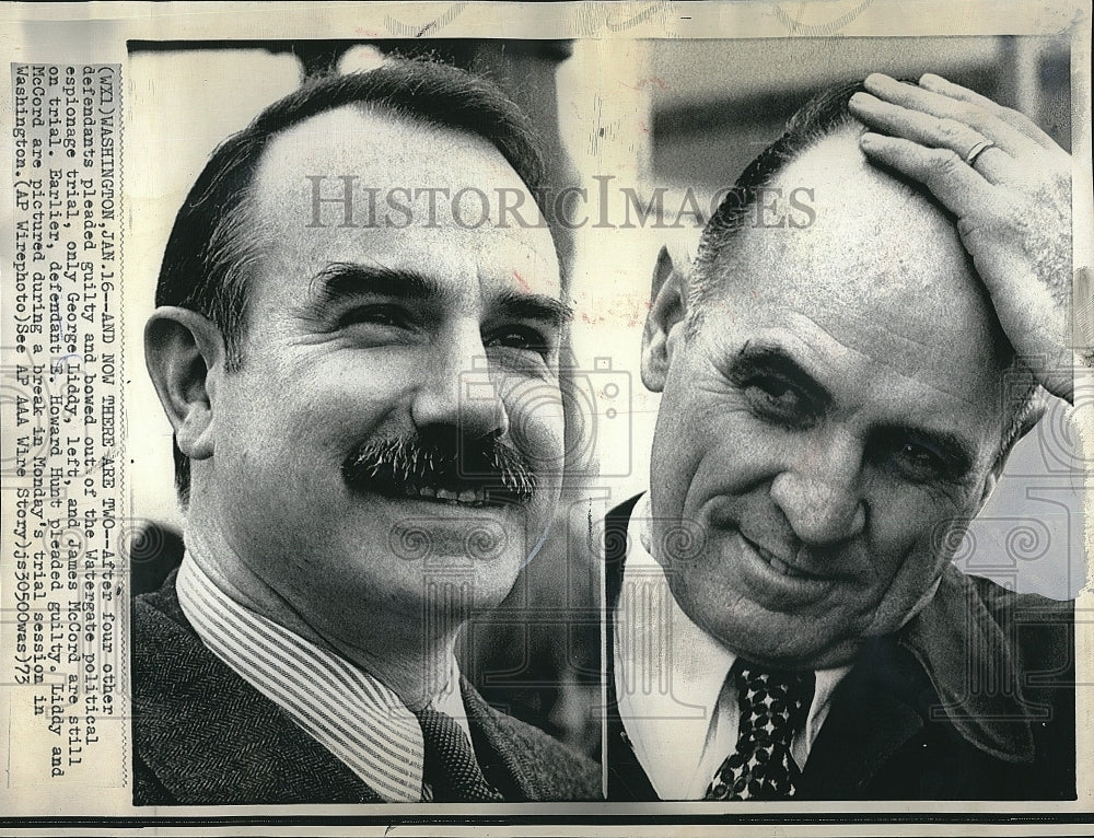 1973 Press Photo George Liddy & James McCord at Watergate trial - Historic Images