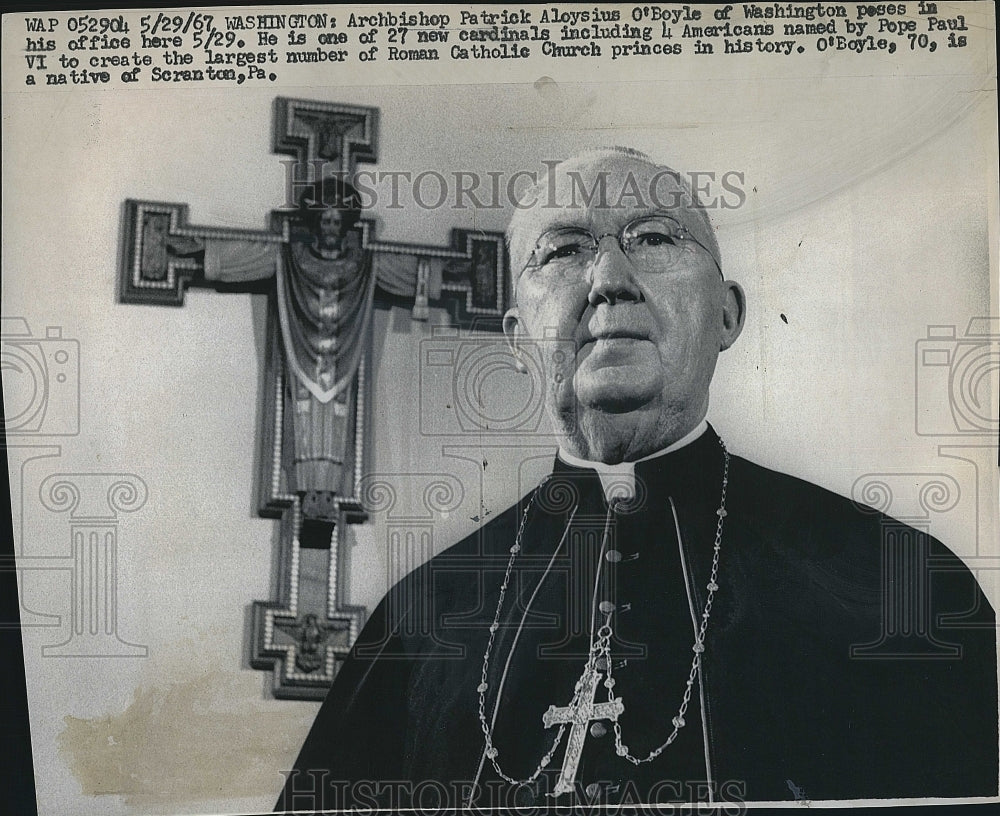 1967 Press Photo Archbishop Patrick Aloysius - Historic Images