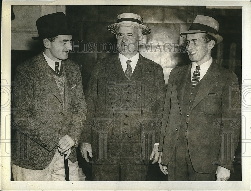 1936 Press Photo Ex Cong. Joseph O&#39;Connell,and his sons - Historic Images