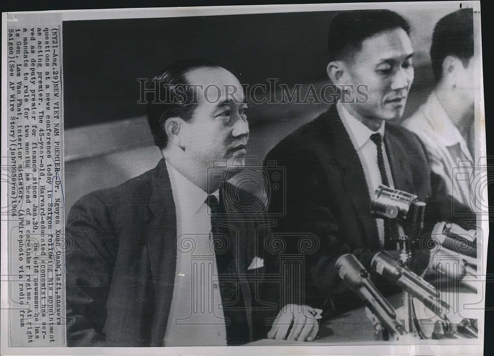 1964 Press Photo Dr. Nguyen Xuan Oanh on appointment as acting premier - Historic Images