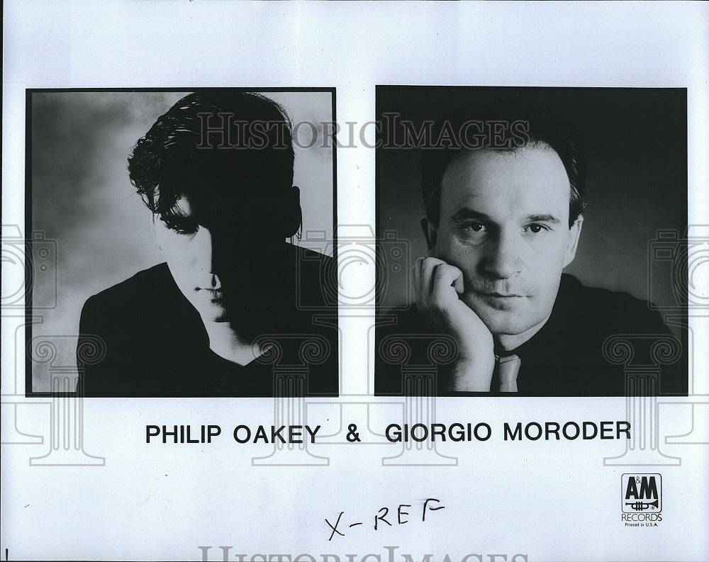 Press Photo Recording Artists Philip Oakey & Giorgio Moroder - Historic Images