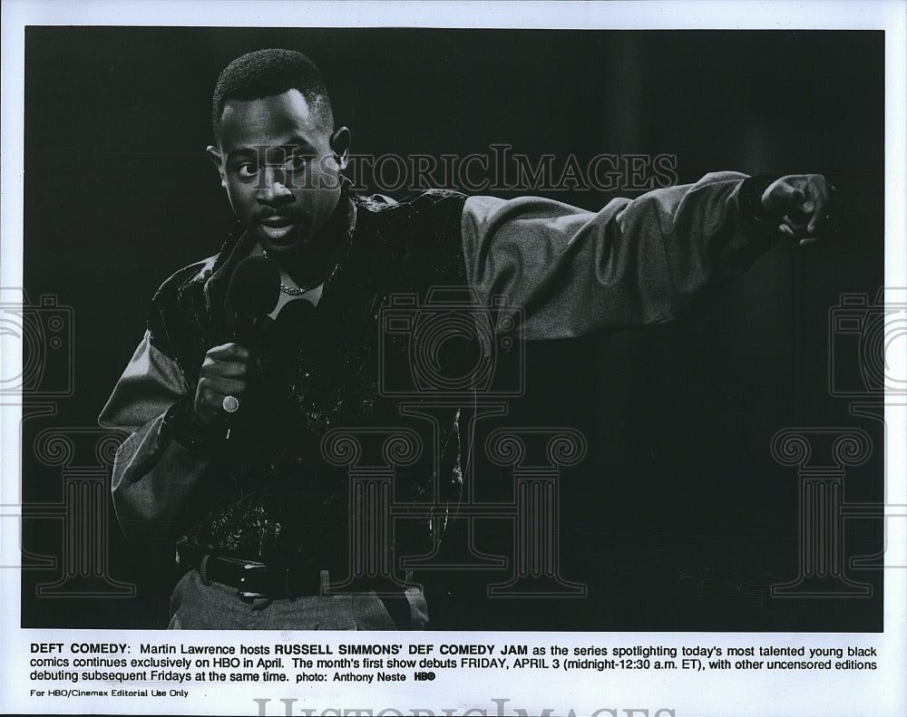 Press Photo Martin Lawrence hosts Russell Simmons&#39; Def Comedy - Historic Images