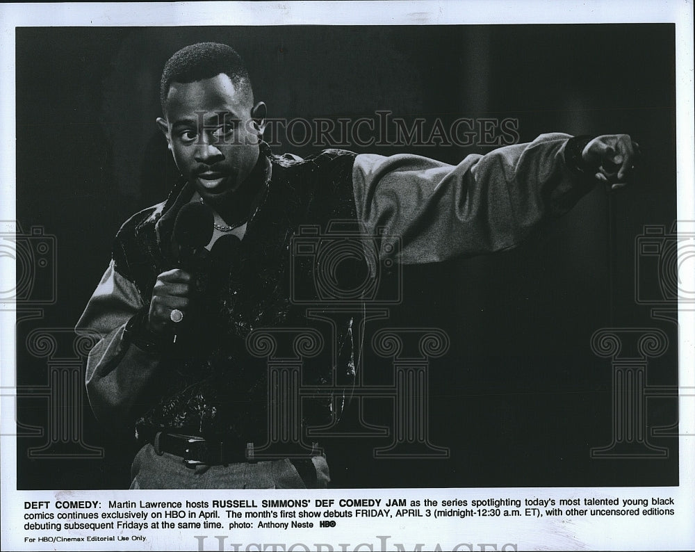 1994 Press Photo Martin Lawrence hosts Russell Simmons&#39; Def Comedy - Historic Images