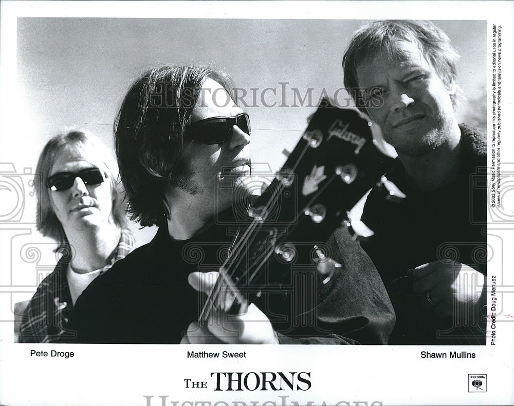 2003 Press Photo The Thorns: Pete Droge, Matthew Sweet and Shawn Mullins - Historic Images