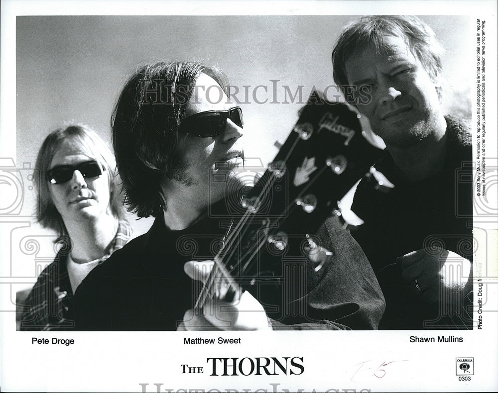 2003 Press Photo The Thorns: Pete Droge, Matthew Sweet and Shawn Mullins - Historic Images