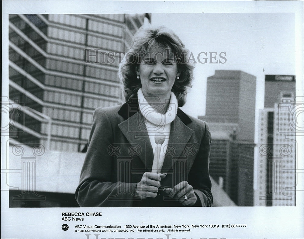 1988 Press Photo Rebecca Chase, ABC News - Historic Images