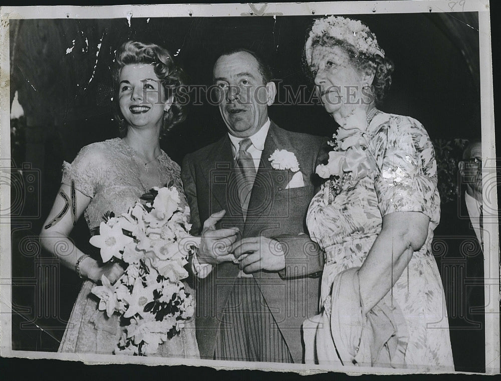 1953 Press Photo Horace Dodge II &amp; Gregg Sherwood Marry - Historic Images