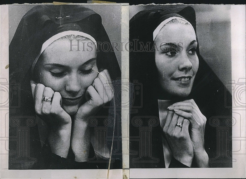 1965 Press Photo Miss Vermont Lois Dodge Meditating - Historic Images