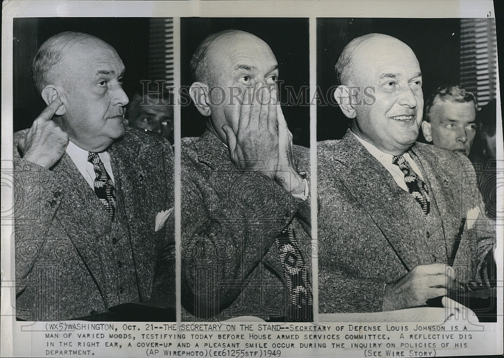 1949 Press Photo  Defense Secretary Louis Johnson - Historic Images