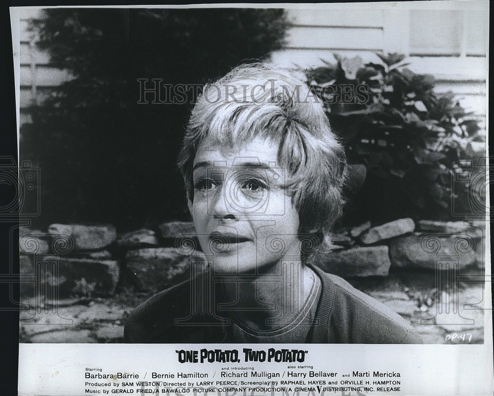 1964 Press Photo Actress Barbara Berry in &quot;One Potato, Two Potato&quot; - Historic Images