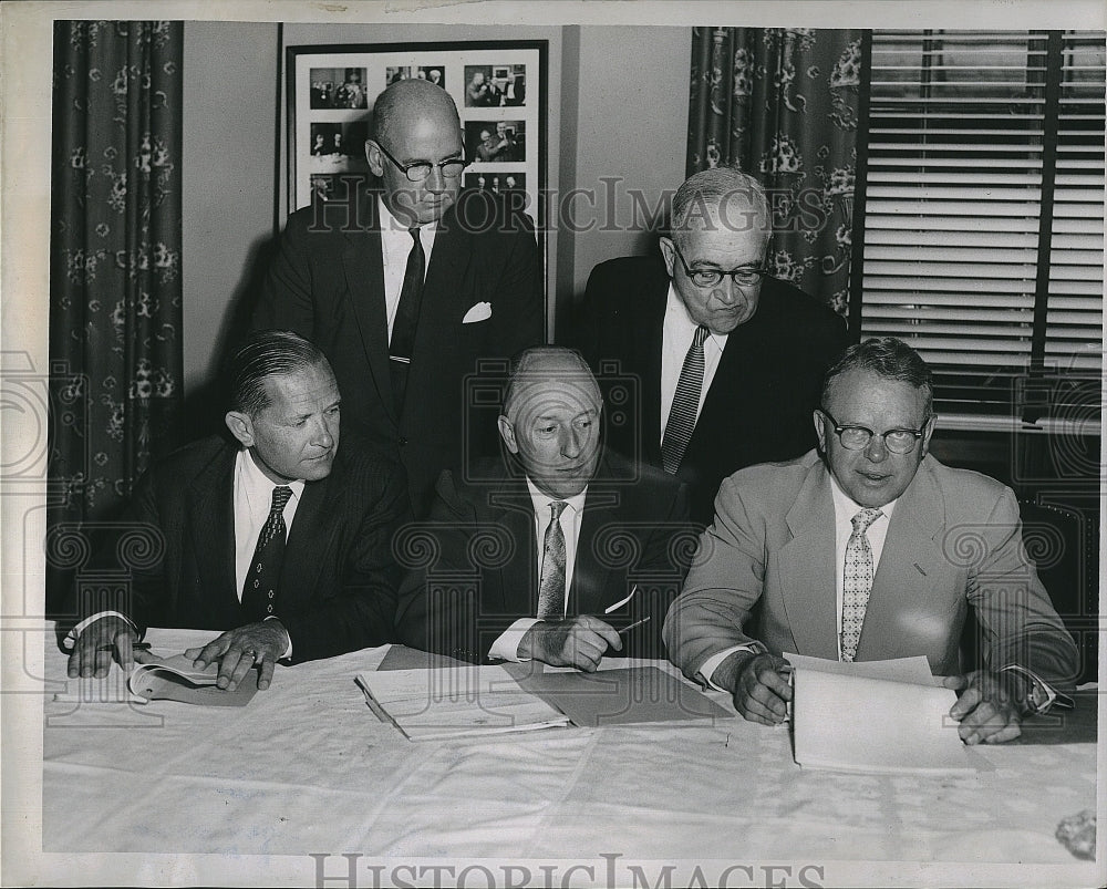 1958 Press Photo G. Bissen, J. Humphrey, D. Knowlton, G. Mahoney, A. Premo - Historic Images