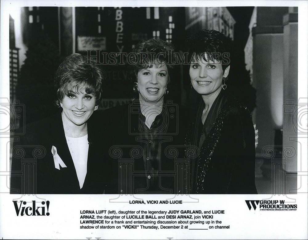 1980 Press Photo &quot;Vicki!&quot; Lorna Luft,Judy Garland,Lucie Arnaz - Historic Images