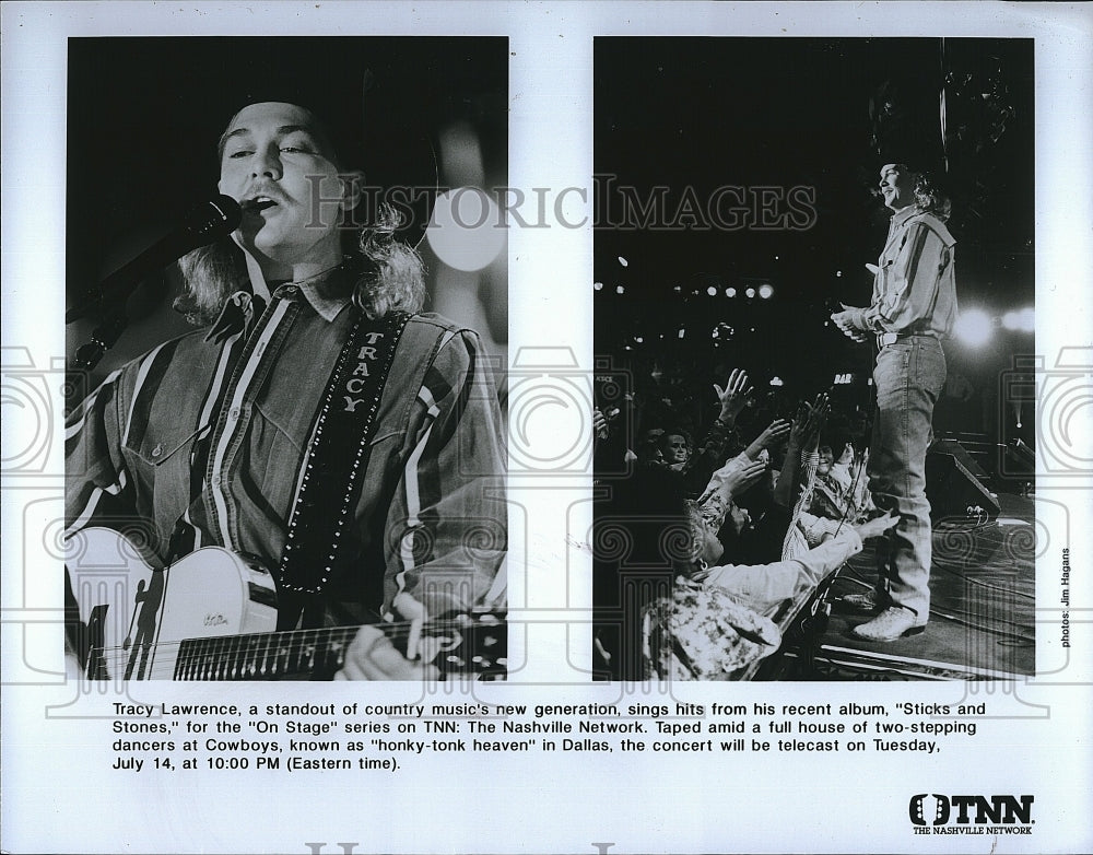 Press Photo Country Music Singer Tracy Lawrence Performs On &quot;On Stage&quot; - Historic Images