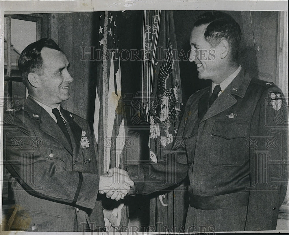 1952 Press Photo Col Harrison Thying &amp; Col Herman Schmid - Historic Images