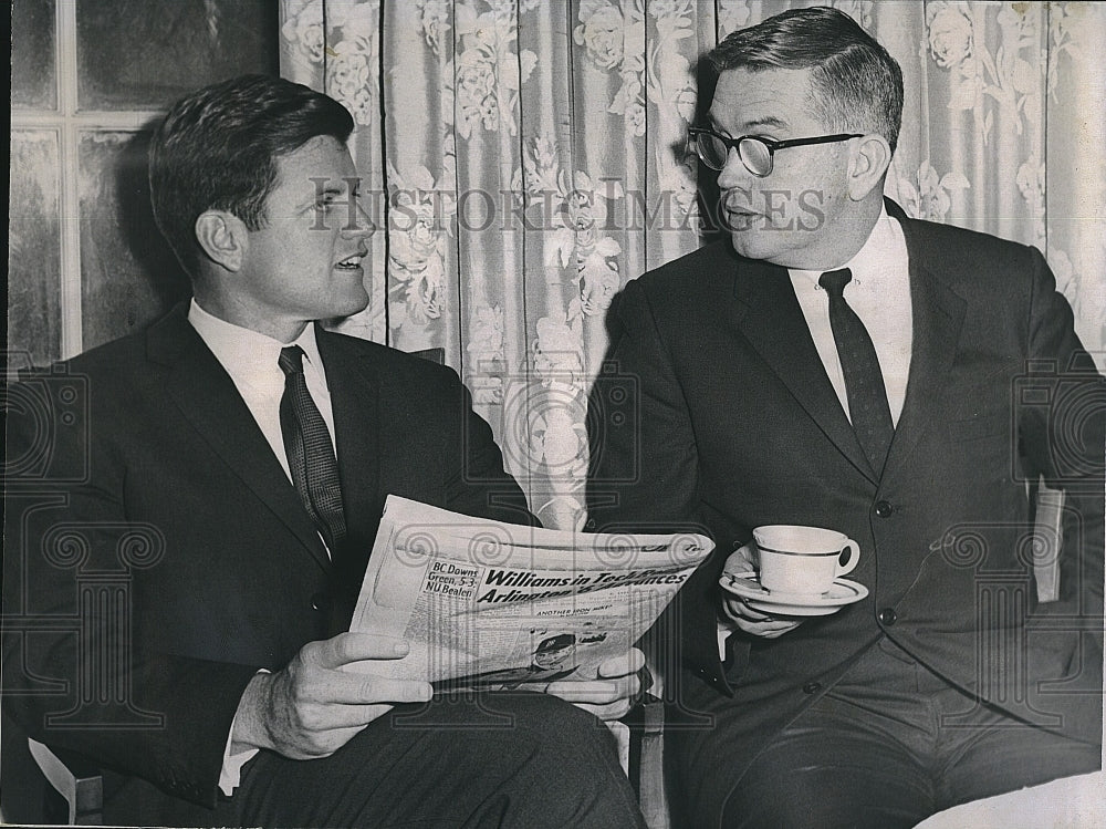 1965 Press Photo Sen Ted Kennedy With Gerald Doherty - Historic Images