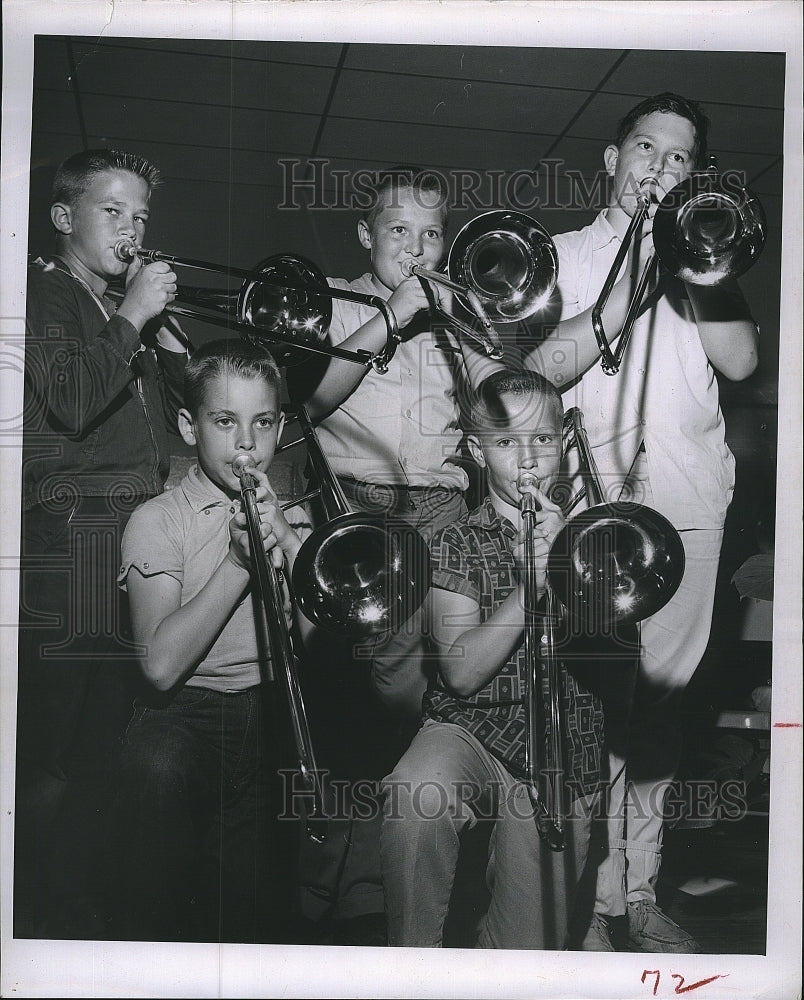 1963 Press Photo Edwards, Kagamaster, Marriott, Harris, Boehm, Bisson in Quintet - Historic Images