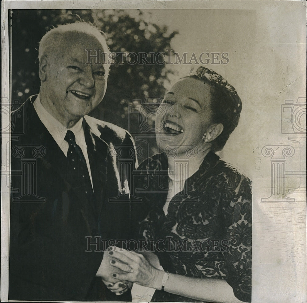 1968 Press Photo  H.L. Hunt, oilman from Dallas Texas &amp; bride Ruth Ray - Historic Images