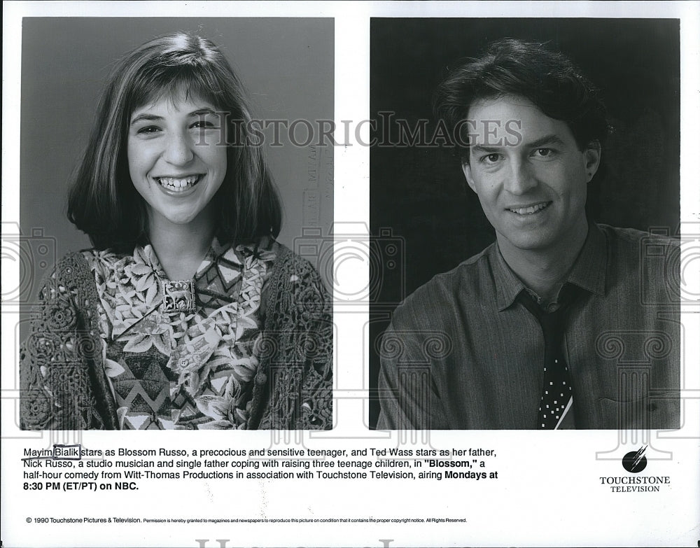 1991 Press Photo &quot;Blossom&quot; starring Mayim Bialik, Ted Wass - Historic Images