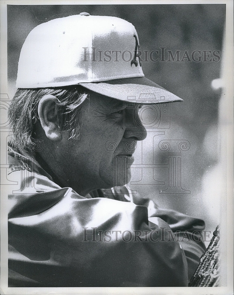 1972 Press Photo Dick Williams, Oakland A&#39;s Manager - Historic Images