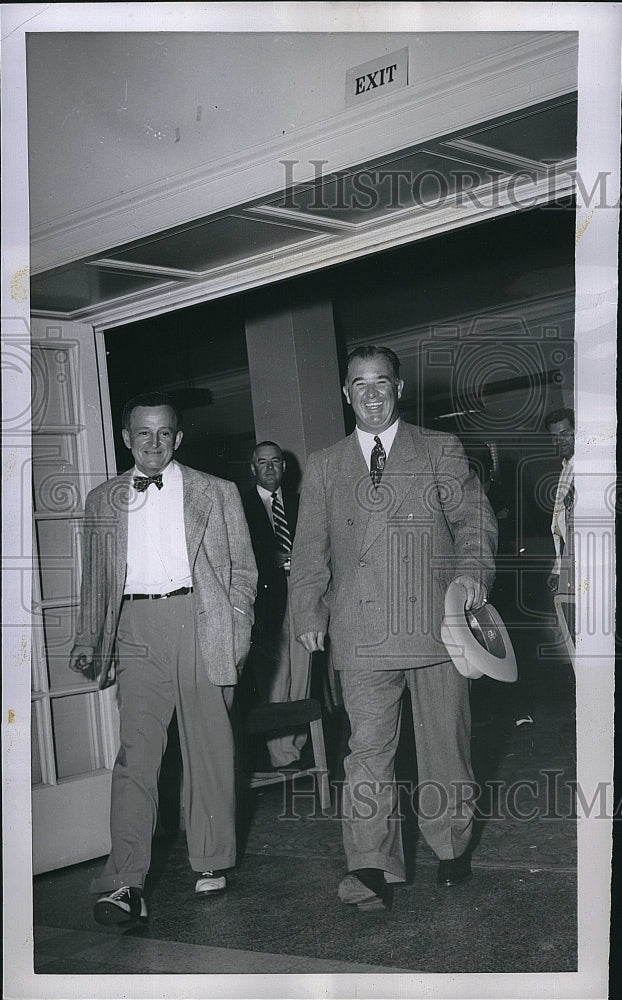 1951 Press Photo Baseball Commissioner A B Chandler & John Galbreath Pirates - Historic Images