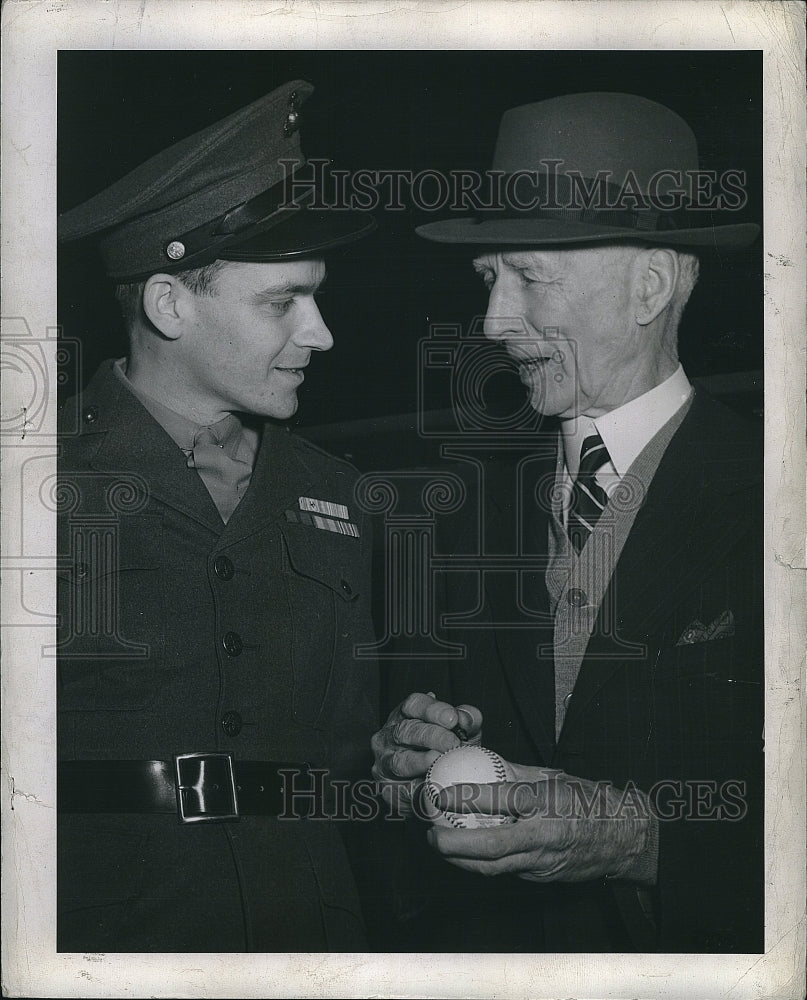 Press Photo Corporal Edwin M. Black, Connie Mack - Historic Images