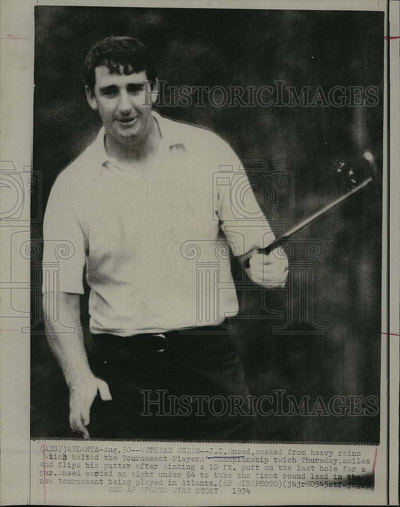 1974 Press Photo J.C. Sneed in the Tournament Players&#39; Championship - Historic Images