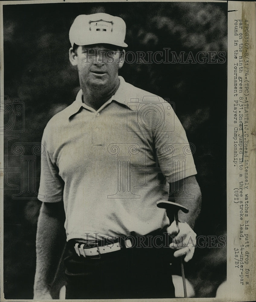 1974 Press Photo J.C. Snead in the Tournament Players Championship - Historic Images