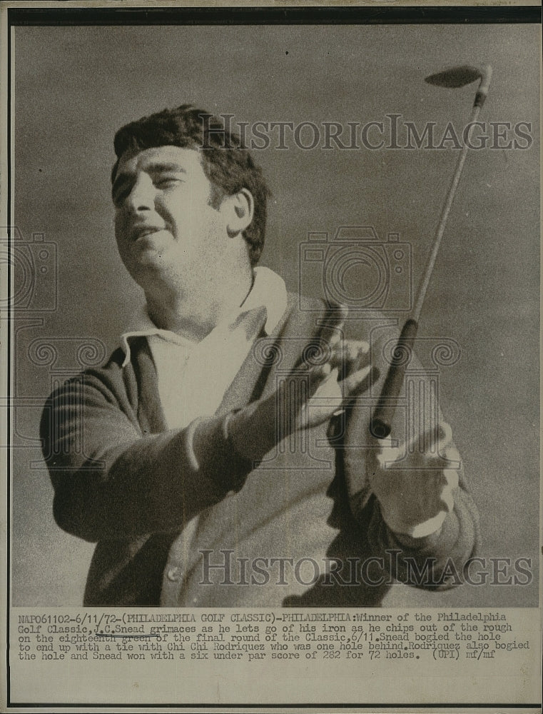 1972 Press Photo J. C. Snead at the Philadelphia Golf Classic - Historic Images