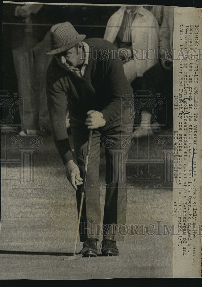 1973 Press Photo Golfer Sam Snead at LA Open - Historic Images