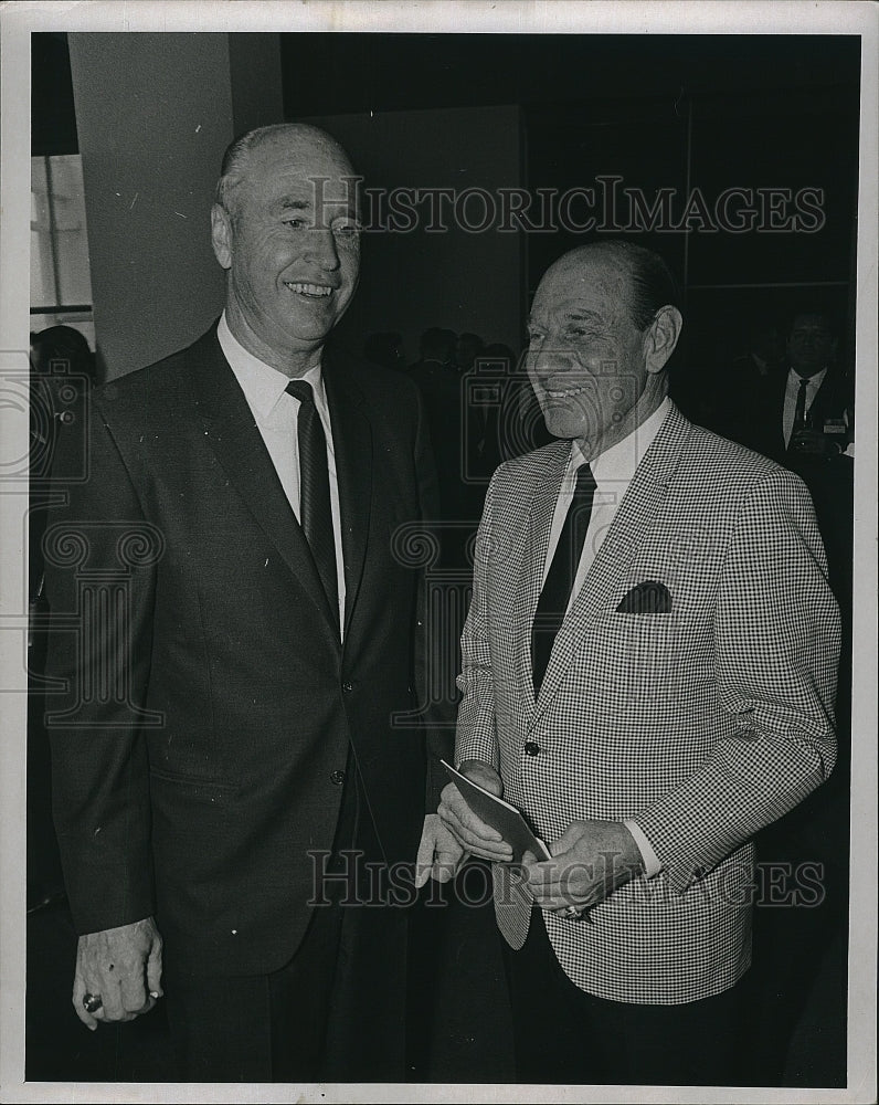 Press Photo Walt Alston &amp; Leo Durocher - Historic Images