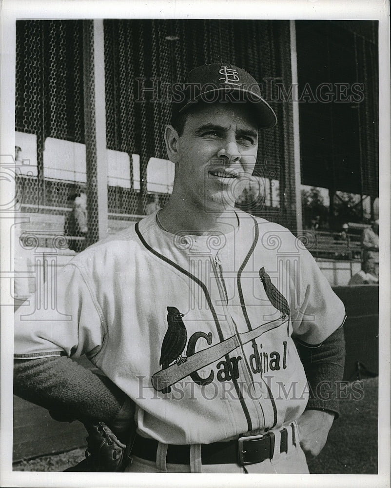 1956 Press Photo Paul La Palme St. Louis Cardinals Baseball - Historic Images