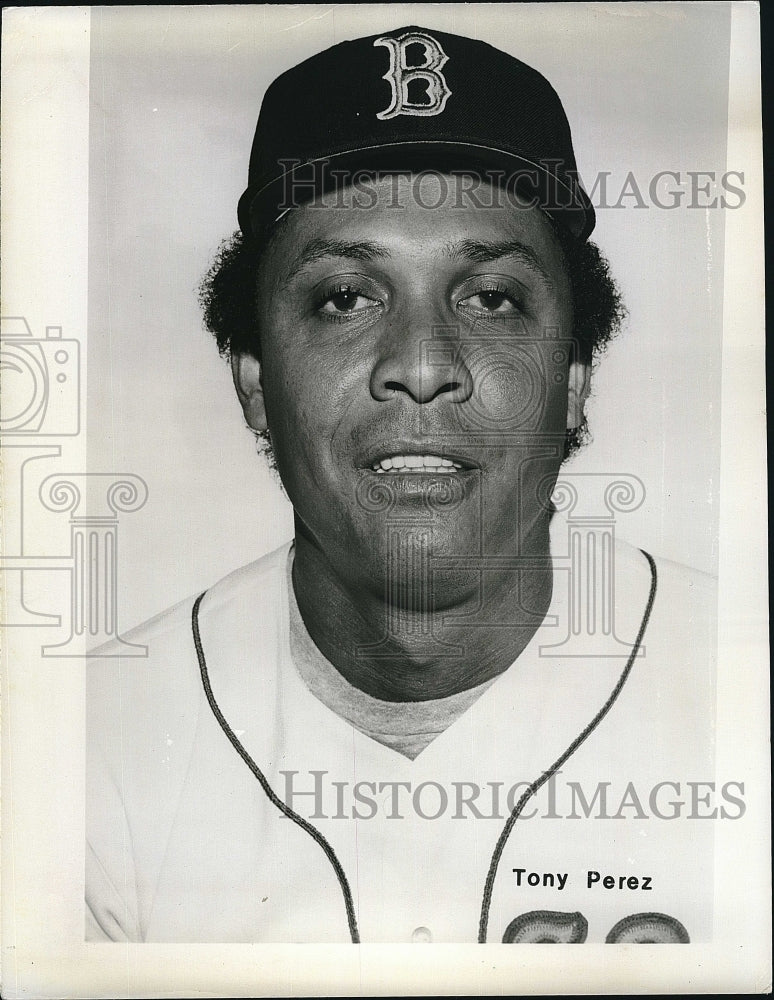 1982 Press Photo Tony Perez Boston Red Sox - Historic Images