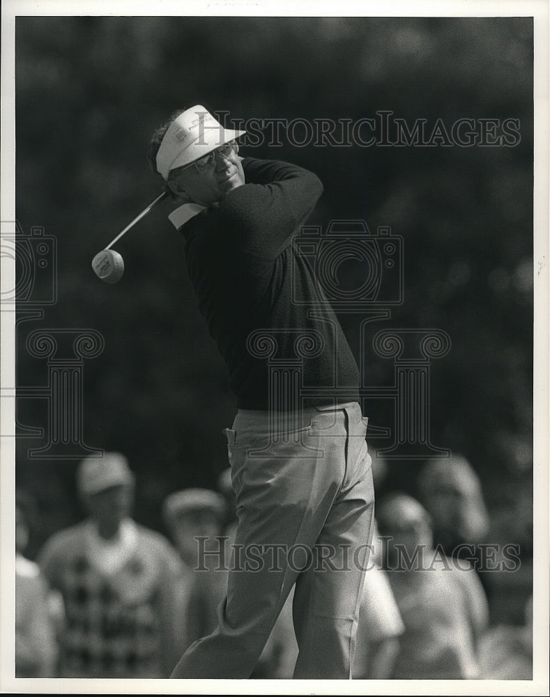1987 Press Photo Golfer Tommy Aaron In Action - Historic Images