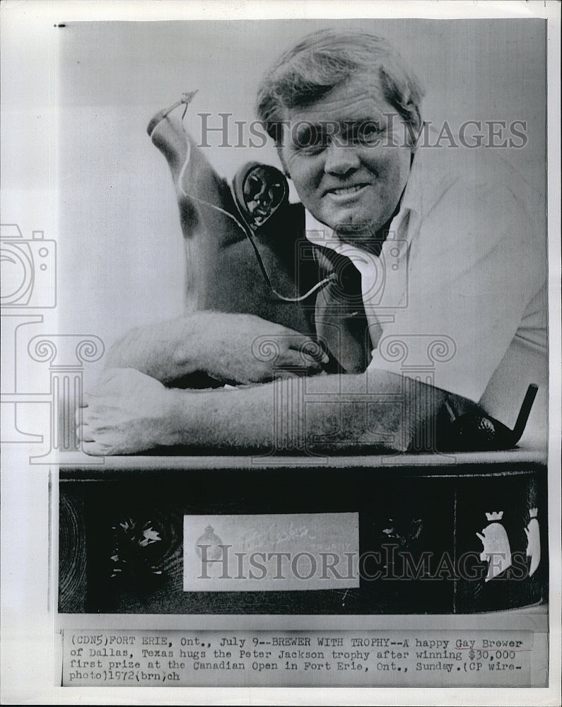 1972 Press Photo Gay Brewer wins the Canadian Open - Historic Images