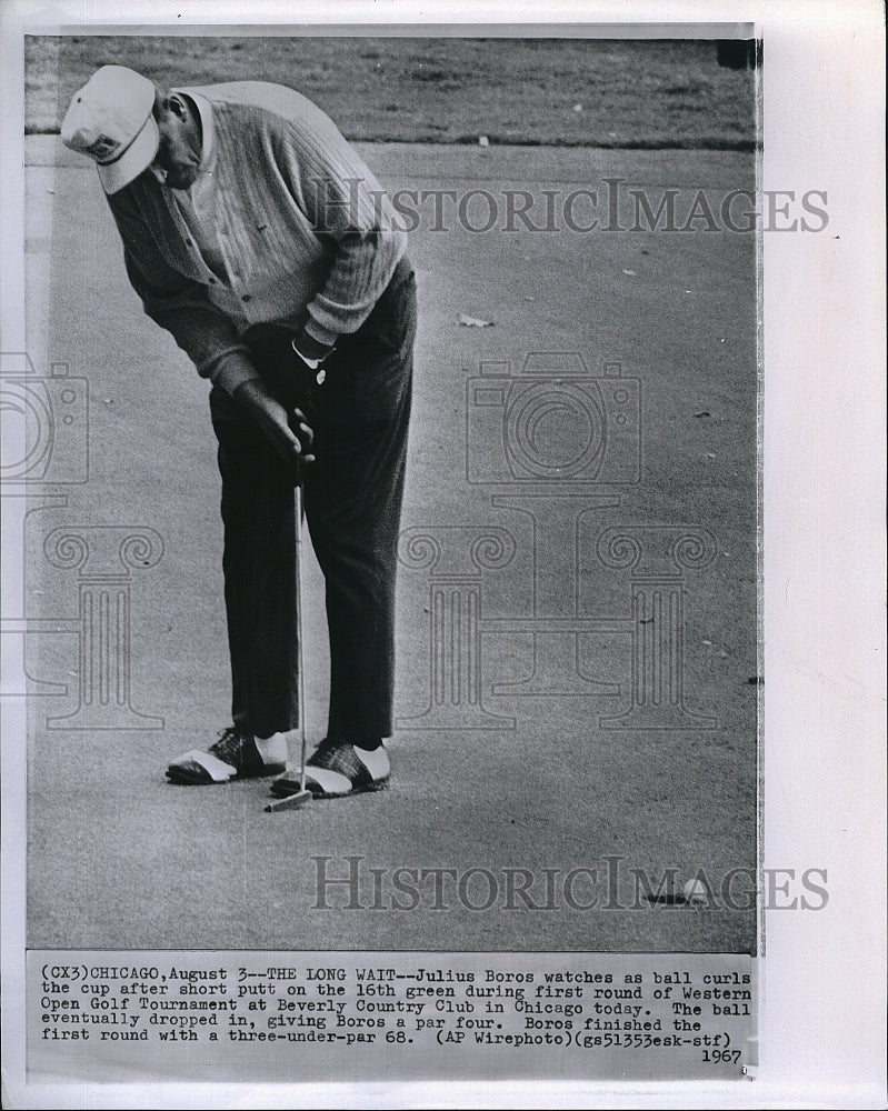 1967 Press Photo Golfer Julius Boros at Western Open Golf Tournament - Historic Images