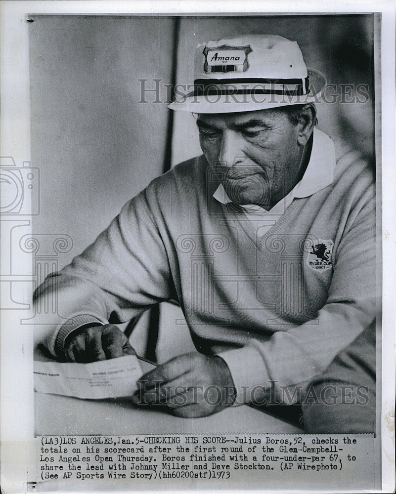 1976 Press Photo Golfer Julius Boros at Glen Campbell LA Open - Historic Images