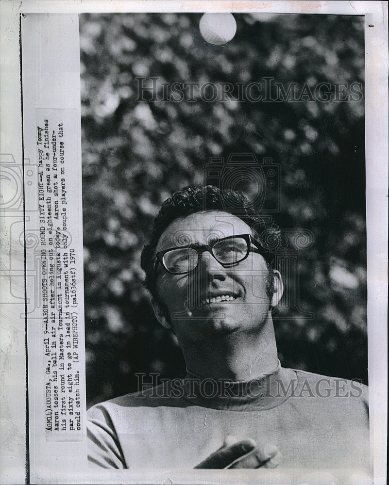 1970 Press Photo Tom Aaron Shoots Opening Round 68 at Masters - Historic Images