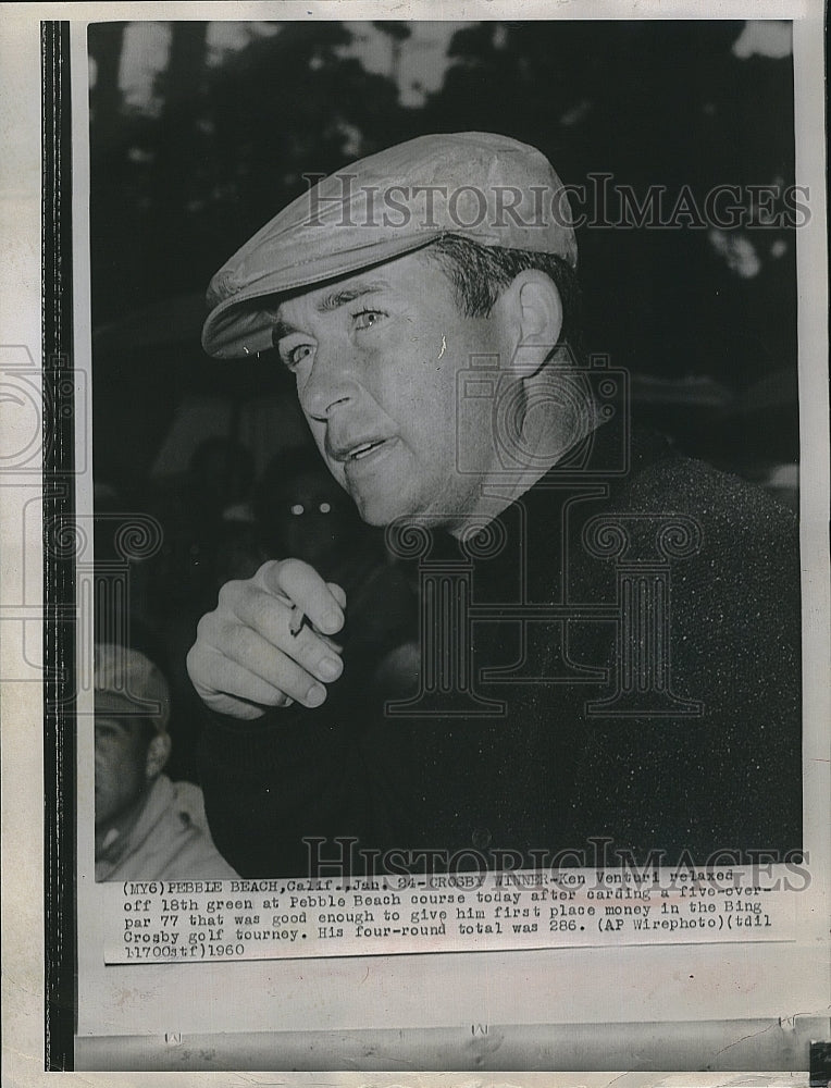 1960 Press Photo Ken Venturi, Professional Golfer, Golf Broadcaster - Historic Images