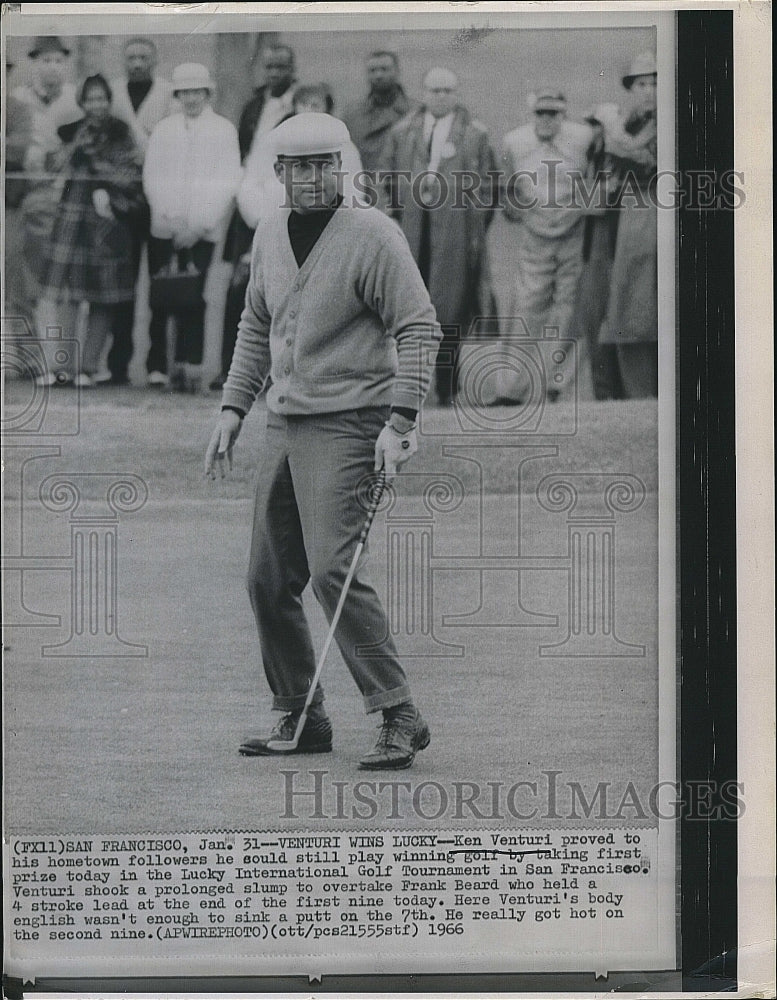1966 Press Photo Golfer Ken Venturi Wins Lucky International Golf Tournament - Historic Images