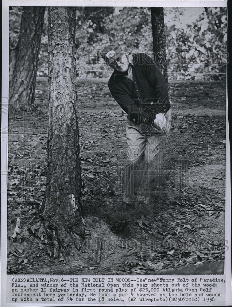 1958 Press Photo Golfer Tommy Bolt at National Open - Historic Images