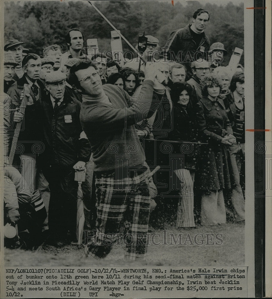 1974 Press Photo Golfer Hale Irwin at Picadilly World Match Play Championship - Historic Images