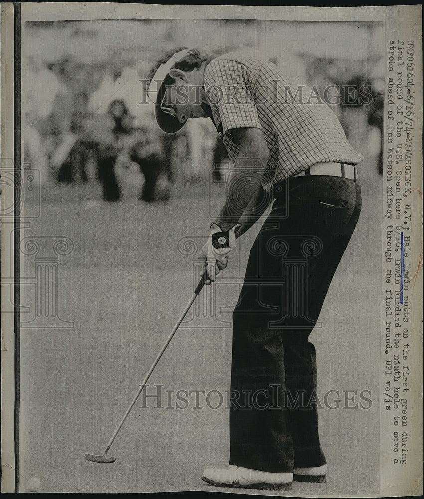 1974 Press Photo Golfer Hale Irwin at US Open - Historic Images