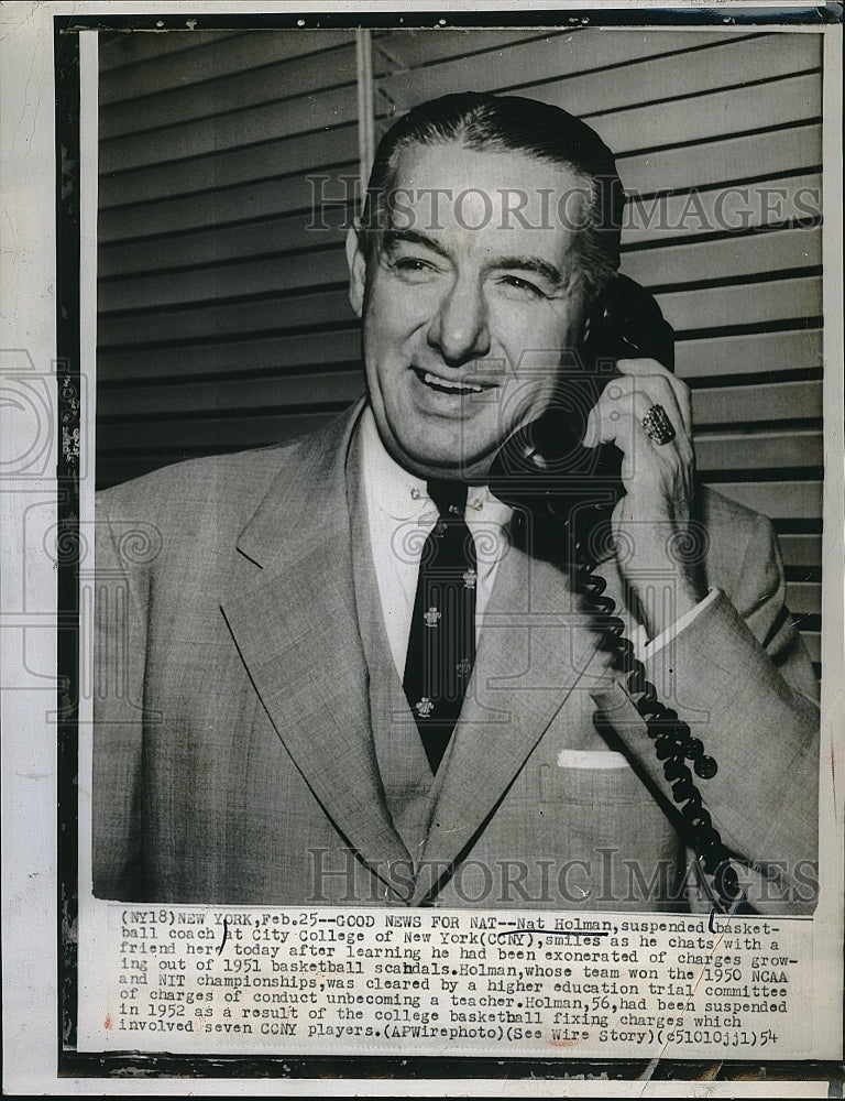 1976 Press Photo Nat Holman, Basketball Coach, City College of New York - Historic Images