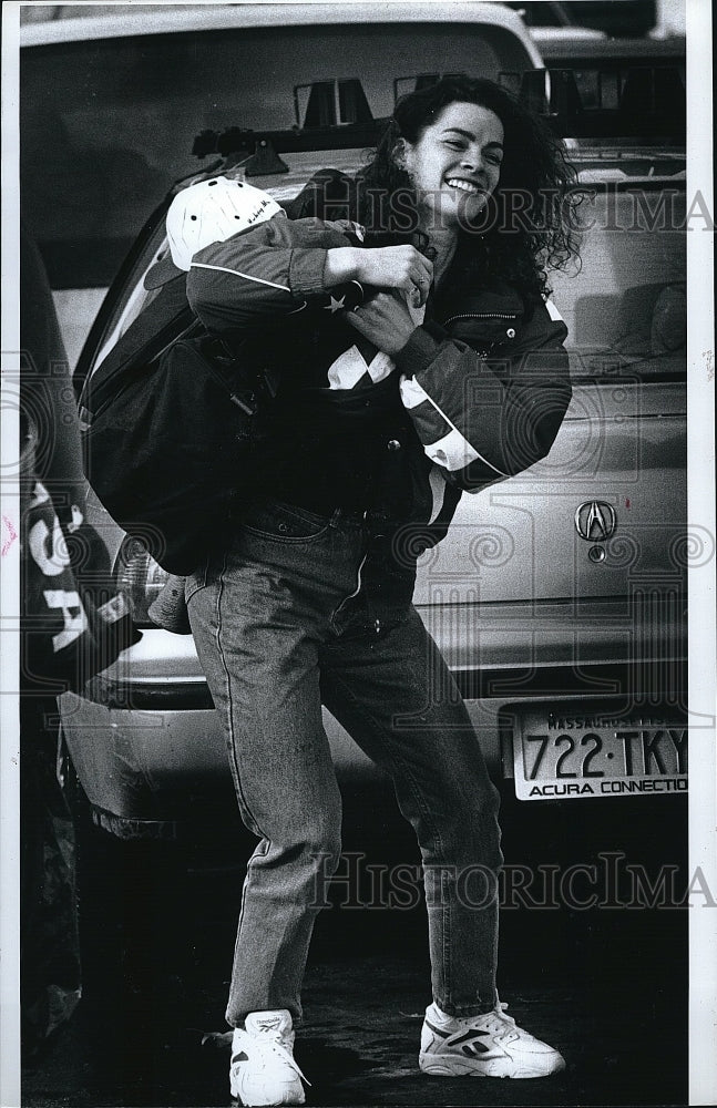 1994 Press Photo Skater Nancy Kerrigan at her family home - Historic Images