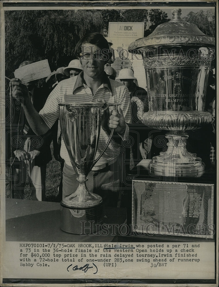 1975 Press Photo Golfer Hale Irwin at Western Open - Historic Images