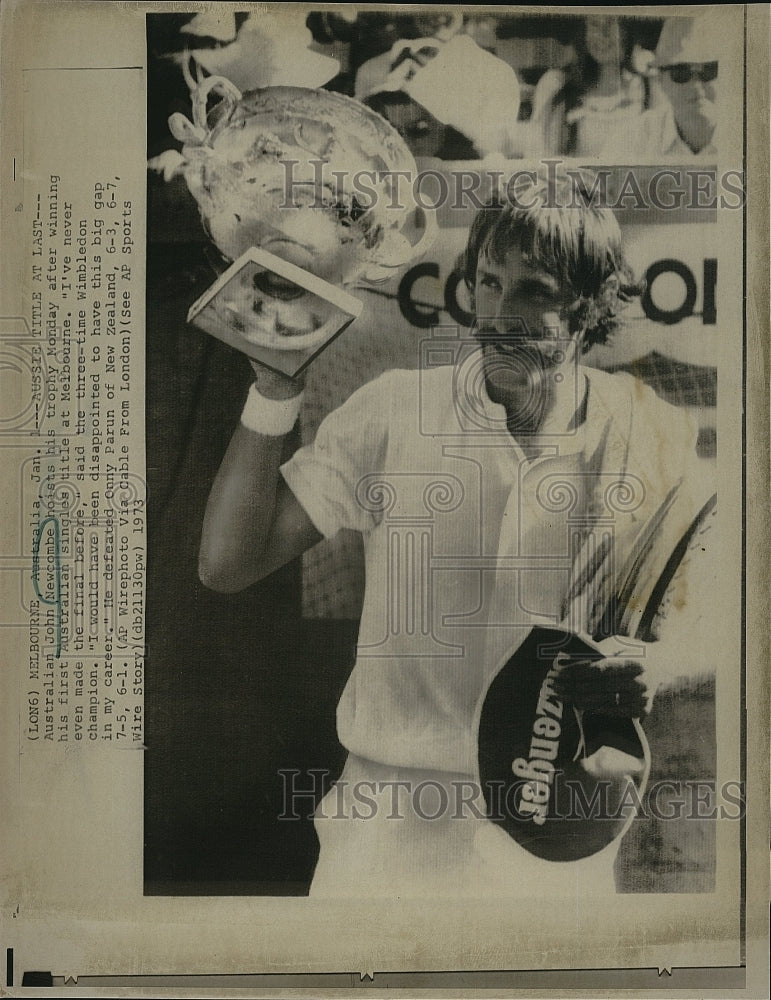 1973 Press Photo John Newcomb at Australian tennis - Historic Images