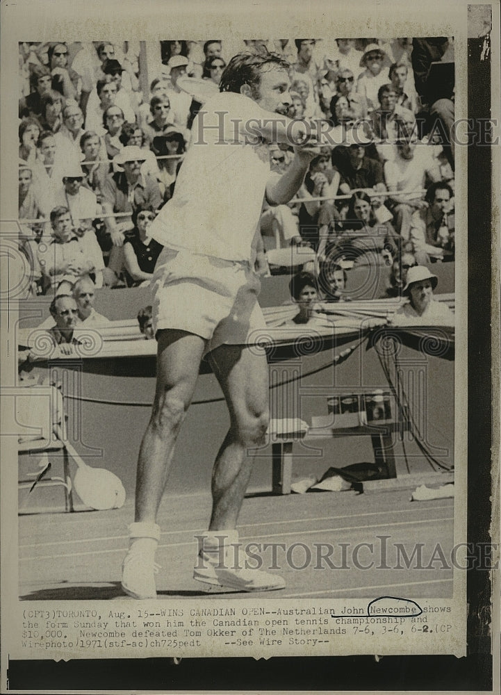Press Photo Australian John Newcomb at Canadian Open tennis - Historic Images