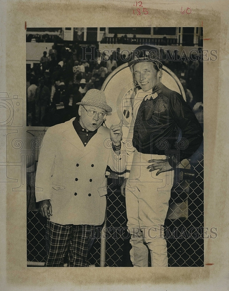 1974 Press Photo Actor Mickey Rooney &amp; jockey Bradley Rollins - Historic Images